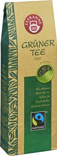 Teekanne Grüner Tee Fairtrade lose 200g - Tees, hochwertiger Fairtrade grüner Tee für ein nachhaltiges Genusserlebnis