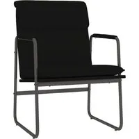vidaXL Loungesessel Schwarz 55x64x80 cm aus Kunstleder - Bequemer Loungesessel mit schickem Kunstleder, ideal zum Entspannen. Robustes Metallgestell und rutschfeste Beine sorgen für Stabilität und Sicherheit. Perfekt für dein Wohnzimmer!