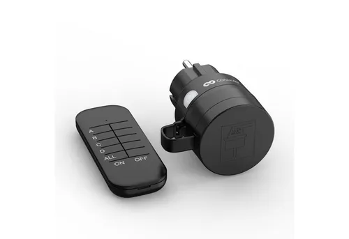 conecto Funksteckdose Funksteckdose mit Fernbedienung für außen Outdoor Set IP44, 1-St.