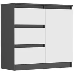 Framire Kommode Anthrazit/Weiß, 80x33x76 cm