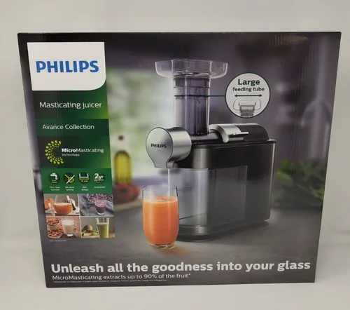 Philips Avance Collection Slow Juicer HR1946/70 - Entsafter & Saftpressen, 1,0 l Kapazität, 200 W Leistung für nährstoffreiche Säfte und gesunde Ernährung.