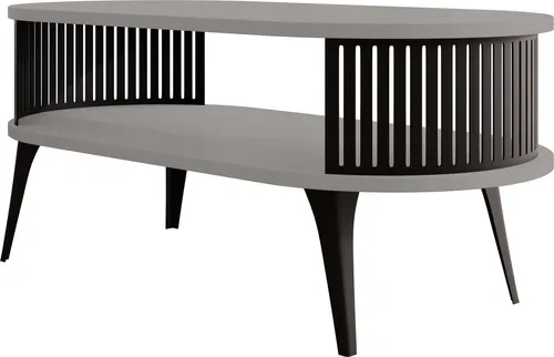 MIRJAN24 Couchtisch Roenni Oval in grau von Mirjan24