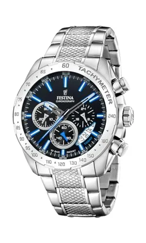Festina F20668/6 Herren Chronograph Armbanduhr - Hochwertige Armbanduhr mit schwarzem Zifferblatt, wasserdicht bis 100 m und elegantem Edelstahl-Gehäuse. Perfekt für stilbewusste Herren.
