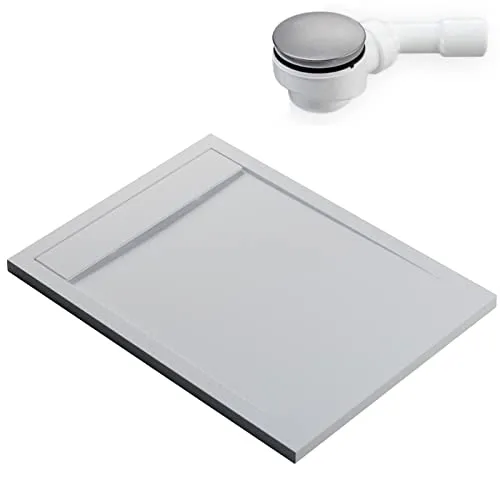 BERNSTEIN Duschtasse 90x120 cm Weiß matt - Duschkabinen & -wände: Flache Mineralguss-Duschwanne mit rutschfester Oberfläche und einfacher Pflege, ideal für moderne Badezimmer.