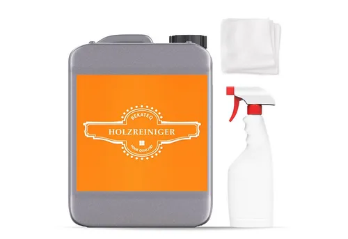 BEKATEQ BE-415 Holzreiniger Set - Spezialreiniger für vergrautes Holz, ideal zur Auffrischung von Terrassen, Möbeln und Zäunen. Mit Sprühflasche und Vliestuch für einfache Anwendung.