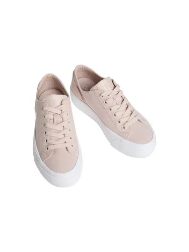 Calvin Klein Jeans VULC FLATFORM LOW CV MG Plateausneaker Schnürschuh, Freizeitschuh, Halbschuh mit seitlichem Logo