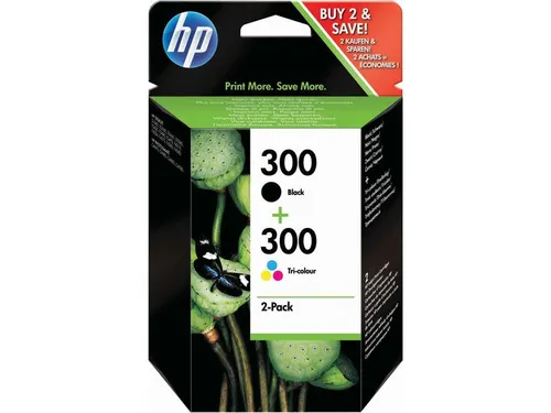 Original HP CN637EE / 300 Druckkopfpatrone Multipack - Druckerpatronen für HP DeskJet D 2500, schwarz + color, hohe Seitenleistung für langlebige Ausdrucke und brillante Farben.