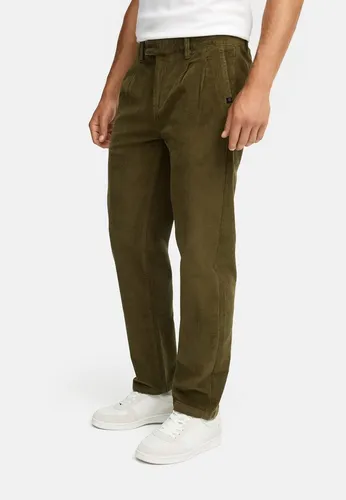 Indicode Herren INGustaf Cordhose mit Stretch aus Baumwolle | Stilvolle Freizeithose für Männer in Dark Olive, 34/32 - Eingrifftaschen und Leistentaschen bieten praktischen Stauraum. Ideal für Herbst und Winter sowie Übergangszeiten. Regular Fit für optimalen Tragekomfort – perfekte Passform garantiert!