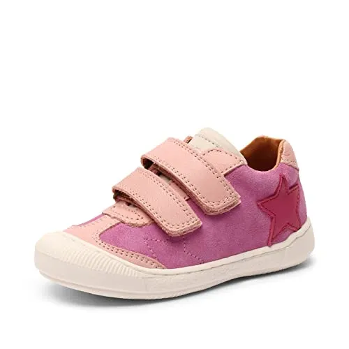 bisgaard Jennifer Sneaker für Kinder, Rose, 34 EU - Sneaker aus atmungsaktivem, chromfreiem Leder für ein gesundes Fußklima. Mit verstärkter Gummi-Zehenkappe und verstellbaren Klettverschlüssen für optimalen Komfort und Halt.