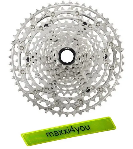Shimano CS-M6100 12-Fach Kassetten-Sprocket für MTB - Hochwertige 12-fach Kassette von Shimano für Mountainbikes. Verbesserte Schalteffizienz und schnellere Beschleunigung dank Hyperglide+ Technologie. Inkl. maxxi4you Reflexband für mehr Sichtbarkeit.