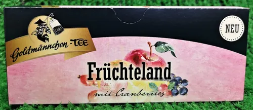 Goldmännchen Tee FRÜCHTELAND mit Cranberries 25 Beutel Ostprodukt 31,84€/kg