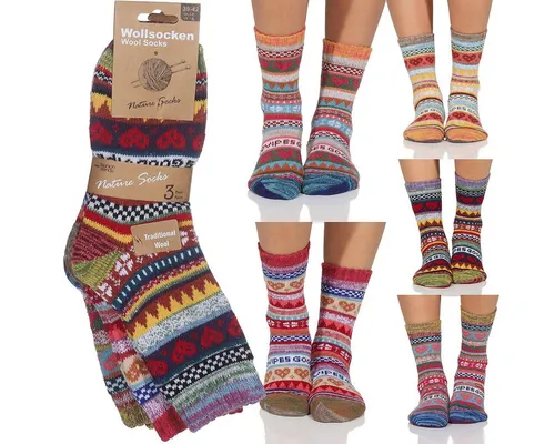 simaranda Norwegersocken Damen 3er Pack