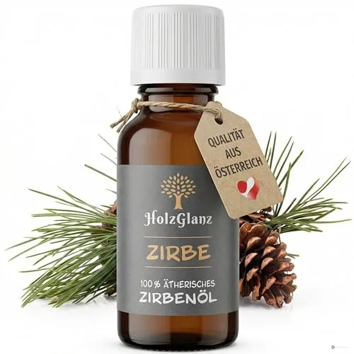HolzGlanz Zirbenöl 20ml Bio Zirbelkiefer Öl aus Österreich Duftlampe pur