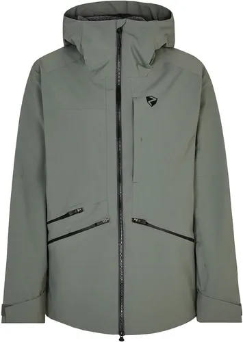 ZIENER TAHAN Jacke 2024 green mud - 52 - Hochfunktionelle Snowboardjacke aus recycelten Materialien mit ZIENER AQUASHIELD Membran für Wasser- und Winddichtigkeit sowie optimaler Wärmebalance dank Wool Futter.