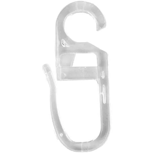 Bestlivings Faltenlegehaken im 10er Pack, Faltenhaken für Gardinenringe mit bis zu Ø 5 mm (Stärke) in der Farbe: Transparent