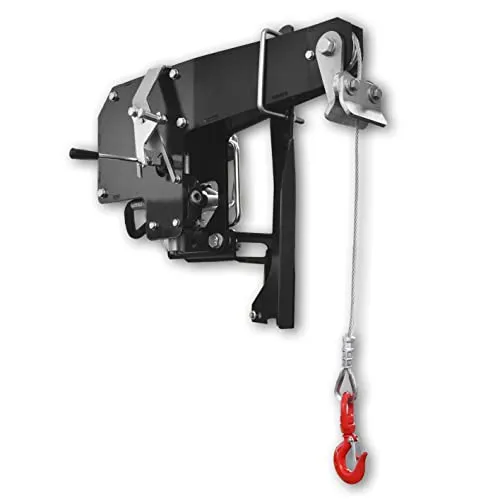 BAMATO hydraulische Seilwinde für Holzspalter HO-22P, HO-22EP, HO-30EP - Holzspalter Zubehör für müheloses Anziehen von Spaltgut, mit 6mm dickem Stahlseil für automatisches Abspulen und einfache Steuerung.