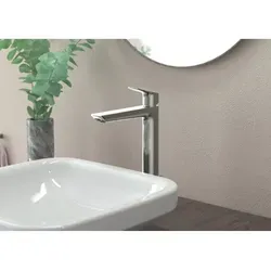 hansgrohe Logis Waschtischarmatur 71258000 - Eleganz in Chrom - Waschtischarmatur mit ComfortZone 240 für mehr Bewegungsfreiheit, Keramikmischsystem und EcoSmartAir Power Technologie für effizienten Wasserverbrauch.