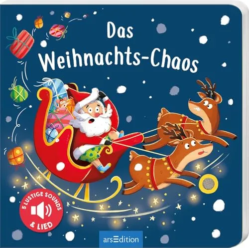 Das Weihnachts-Chaos: Lustiges Soundbuch mit 5 Klängen für Kinder - Entdecken Sie das besondere Soundbuch zu Weihnachten mit 5 lustigen Klängen. Ideal für Kinder ab 18 Monaten, um die Vorfreude auf das Fest zu steigern.