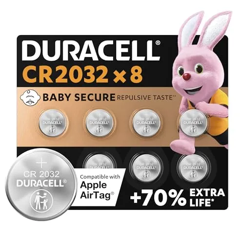Duracell CR 2032 Lithium (2 Blister mit 4 Batterien) 8 Batterien 8 x