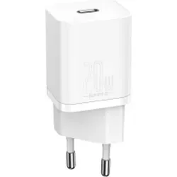 Baseus Super-Si Quick Charger 1C 20W Netzteil Adapter Schnell-Ladegerät in weiß - Weiß