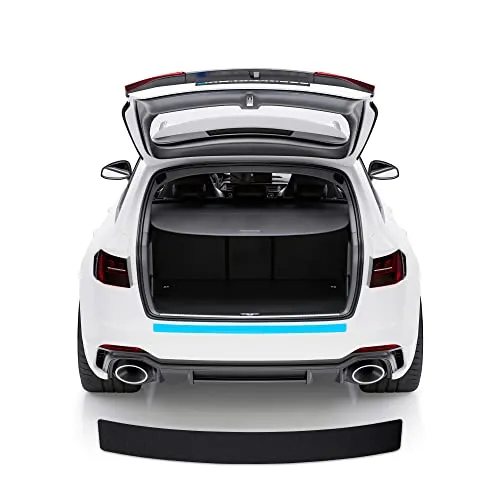Blackshell® Basic Ladekantenschutz Folie kompatibel mit BMW 5er Limousine | Typ F10 | Bj. 2010-2017 Matt Schwarz - passgenauer Stoßstangenschutz inkl. Profi Rakel für Folie