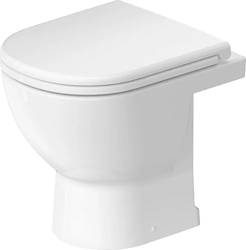 Duravit D-Code Stand-WC, rimless, hochglänzend von Duravit