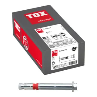 TOX Schwerlastanker Dual Force 1 12x10 mm - 50 Stück - Dübel für höchste Belastungen, ideal für sichere Befestigungen in Beton und Mauerwerk.