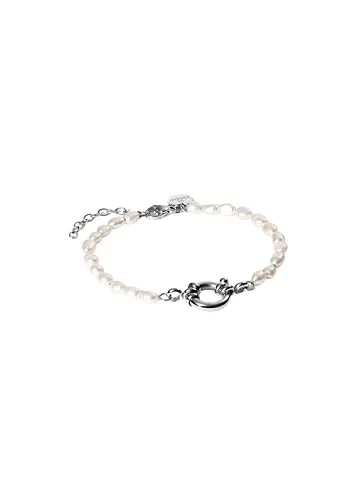 Purelei® Pearl Charm Armband – Elegantes Armband mit Süßwasserperlen - Stilvolles Armband mit verstellbarer Länge (16–19 cm) und großer Charm-Öse für individuelle Gestaltung. Hergestellt aus hochwertigem, vergoldetem Edelstahl für einen edlen Look und perfekte Kombinationsmöglichkeiten.