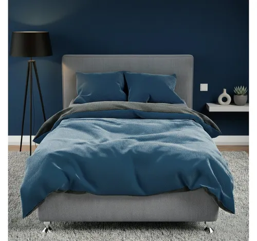 Buymax Bettwäsche Teddy Plüsch Bettbezug Set, Teddy, 2 teilig, 155x220 cm, Bettwäsche kuschelig warm für Winter, uni, Wendebettwäsche