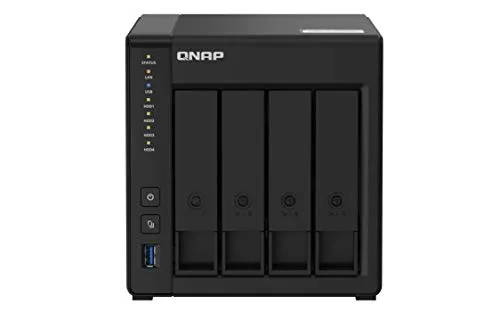 Qnap TS-451D2-2G Dual-Core-NAS mit hocheffizienter Dateiverwaltung, Datensicherung und HDMI-Ausgabe, schwarz