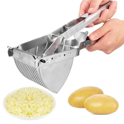 Brevanza Edelstahl Kartoffelpresse, Obst- und Gemüsebreipresser, Kartoffelpüree, Spätzlepresse