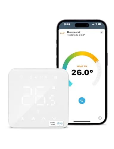Refoss Heizungsthermostat Boiler, Smart Thermostat WLAN, Fußbodenheizung Thermostat Digital, Sprachsteuerung Raumthermostat, Fernbedienung Wandthermostat, Kompatibel mit Apple HomeKit, Alexa, Google