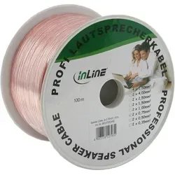 InLine Lautsprecherkabel 50m - Hochwertiges, langlebiges HiFi-Kabel, flexible Gestaltung für optimale Klangübertragung