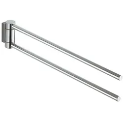 Keuco Handtuchhalter Plan 14918010000 - 2-teilig, schwenkbar - Handtuchhalter in hochglanzverchromtem Design, zwei schwenkbare Haltearme für optimalen Platz. Ideal für modernes Badezimmer, inklusive langlebigem Befestigungsmaterial.