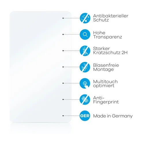 upscreen Schutzfolie für Bigtreetech V1.2 Anti-Bakteriell Displayfolie Klar