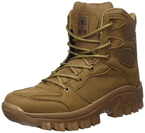 MFH Stiefel Commando Einsatzstiefel Coyote 41 - Herren Militär- & Einsatzstiefel, extra leicht und robust mit 8-Loch Schnürung, ideal für Outdooraktivitäten und Trekkingtouren.