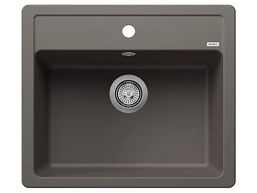 Blanco Legra 6 Vulkangrau Granitspüle - Vielseitige Silgranit-Spüle in modernem Vulkangrau, ideal für Unterschränke ab 60 cm, mit handlicher Betätigung und kompakten Maßen von 58,5 x 50 cm.