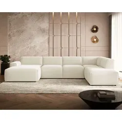 GrainGold Ecksofa U-Form Rechts Belluno