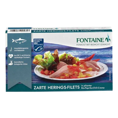 Zarte Heringsfilets - Paprika-Chili-Creme 200g | FONTAINE