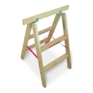 Euroline Holz-Tapezierbock mit Comfort-Breitsprosse 2x2