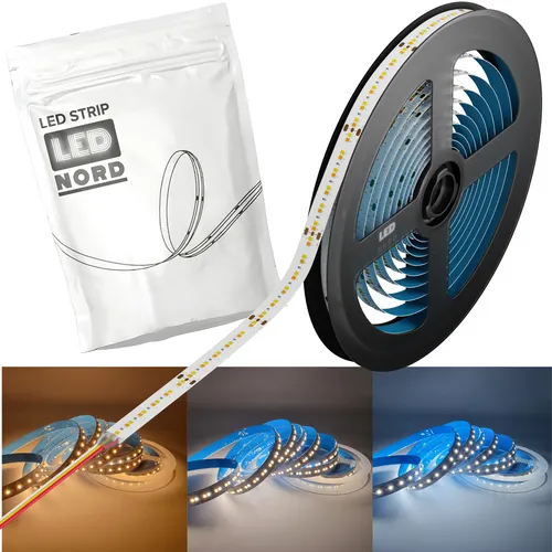 CCT LED Stripe 5M SMD  Warm Kalt weiß 24V Streifen Band 2216 Chip 240/lm dimmbar
