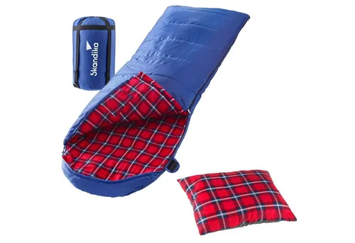 Skandika Deckenschlafsack - Koppelbarer Doppelschlafsack für 3 Jahreszeiten - Deckenschlafsäcke für Erwachsene, koppelbar für Paare, ideal für Camping und Outdoor-Aktivitäten, Größe 220 x 80 cm.