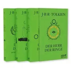 Der Herr der Ringe - Überarbeitete Übersetzung von Wolfgang Krege - Historische Fantasy: Alle drei Bände im eleganten grasgrünen Schuber mit Goldprägung, perfekt für Sammler und Fans der neuen Übersetzung.