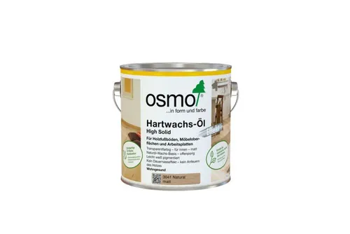 Osmo Hartwachs-Öl Effekt Natural 2,50 l - 10300073 - Holzöl für natürliche Oberflächenveredelung, schützt und pflegt Holz mit einer strapazierfähigen, wasserabweisenden Schicht.