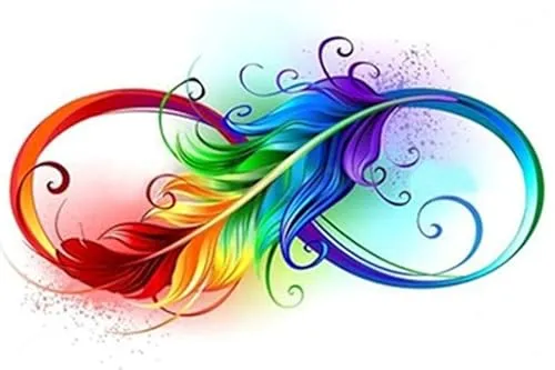 Picmondoo Diamond Painting Mini (Infinity Feather - FBM) von Picmondoo
