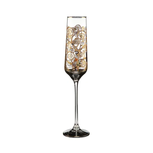 Gustav Klimt Sektglas Der Lebensbaum 26cm - Elegantes Sektglas im Jugendstil, perfekt für besondere Anlässe. Hält 200ml und begeistert mit seinem goldenen Design.