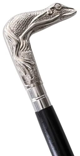 Vintage Spazierstock Wanderstock Antik Frosch Gehstock Holzstock Froschfigur