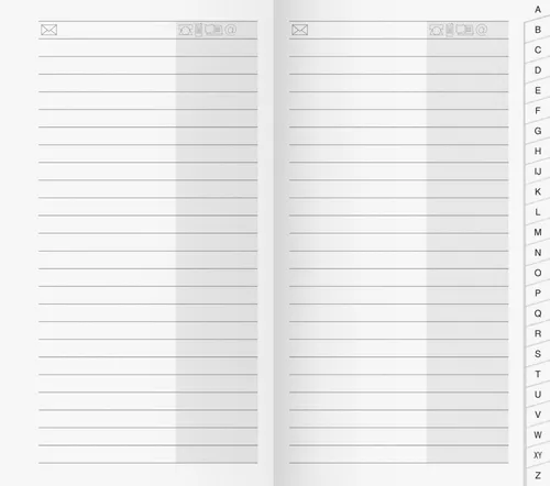 rido ide Taschenkalender Anschriftenheft 87x153mm 48-seitig