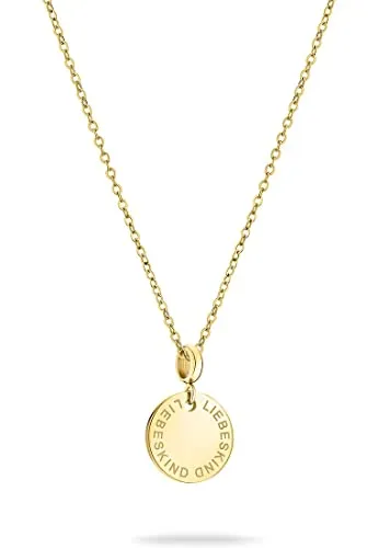 Liebeskind Berlin Halskette LJ-1226-N-45 IP Gold - Ketten für Damen, schlichte Ankerkette aus Edelstahl in IP Gold, perfekt zum Kombinieren und als ideales Geschenk für jeden Anlass.