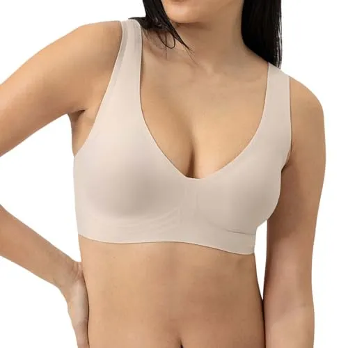 Mey Bustier INVISIBLES mit herausnehmbaren Pads - Funktionsunterwäsche mit tiefem V-Ausschnitt, bügellos und extrem weich für höchsten Tragekomfort. Ideal für den Alltag mit schadstoffgeprüften Materialien nach Oeko-Tex® Standard 100.